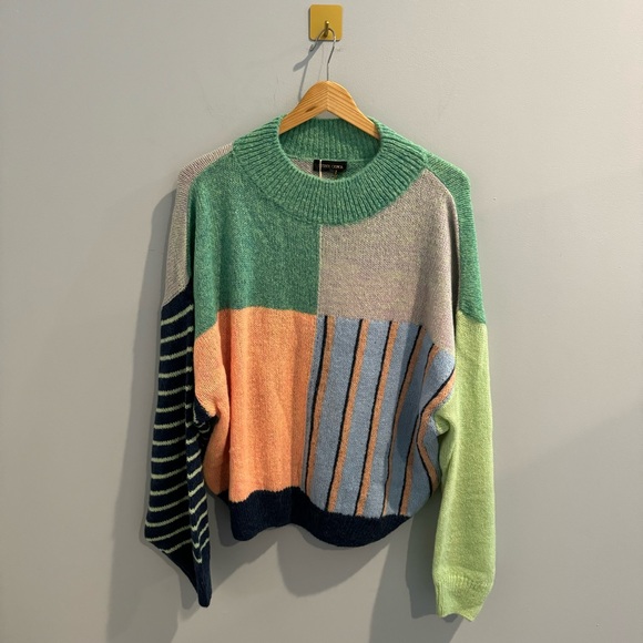 NWT Stine Goya Adonis Jacquard Knit Sweater in Multicolor, Size L - Picture 4 of 11